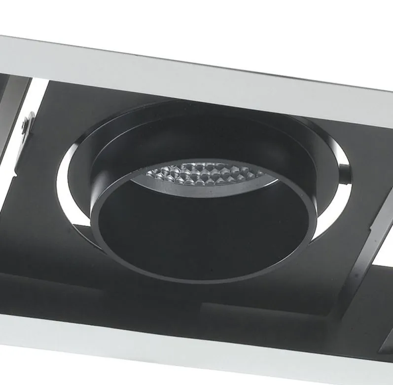 Faretto Da Incasso Rettangolare 3 Luci Orientabili Led 60w Apollo Intec Light