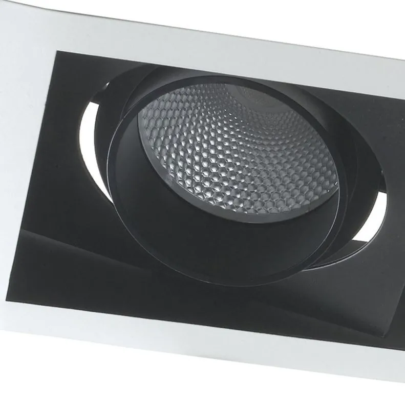 Faretto Da Incasso Rettangolare 3 Luci Orientabili Led 60w Apollo Intec Light