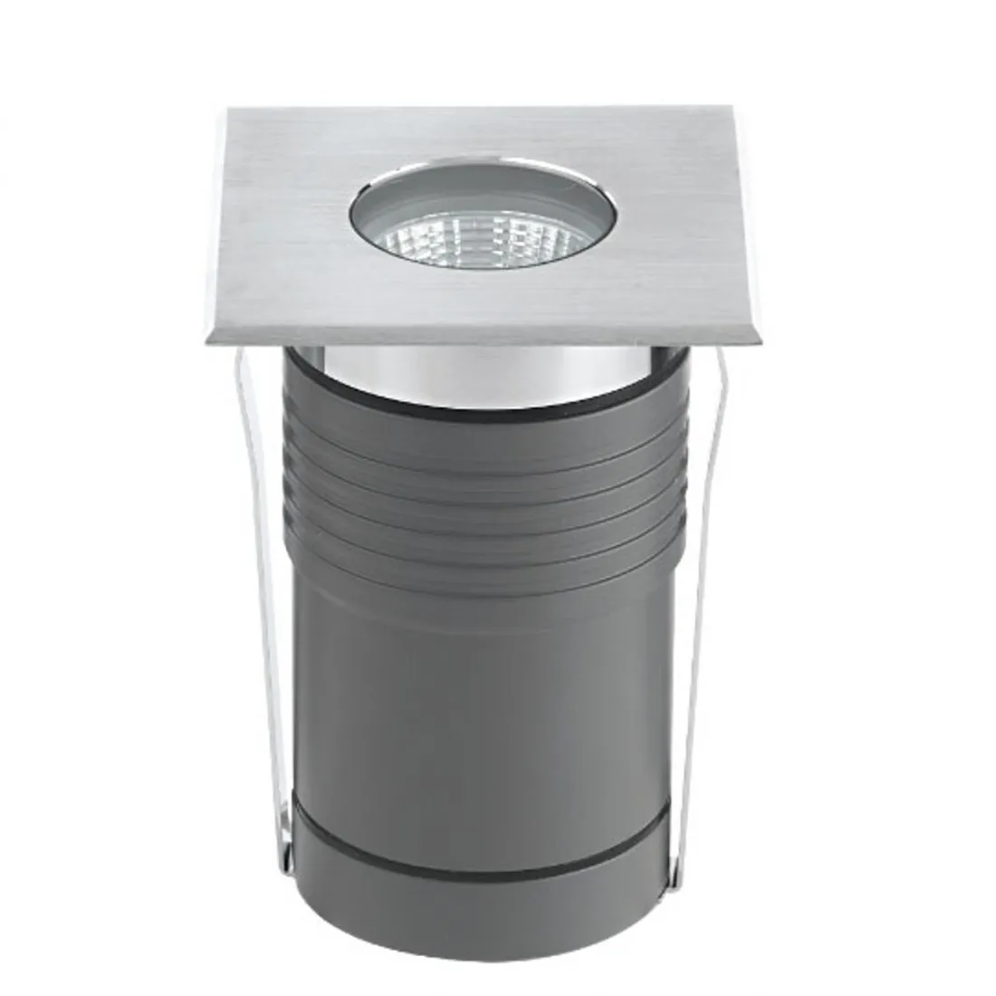 Faretto incasso LED moderno Pan International NIP EST759 EST54025 acciaio quadrato spot