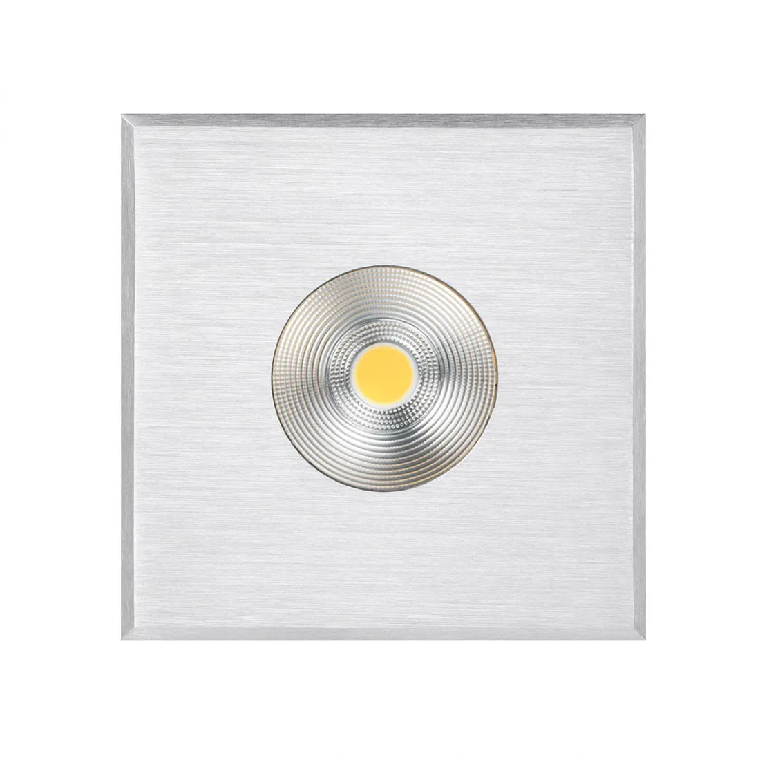 Faretto incasso LED moderno Pan International NIP EST759 EST54025 acciaio quadrato spot