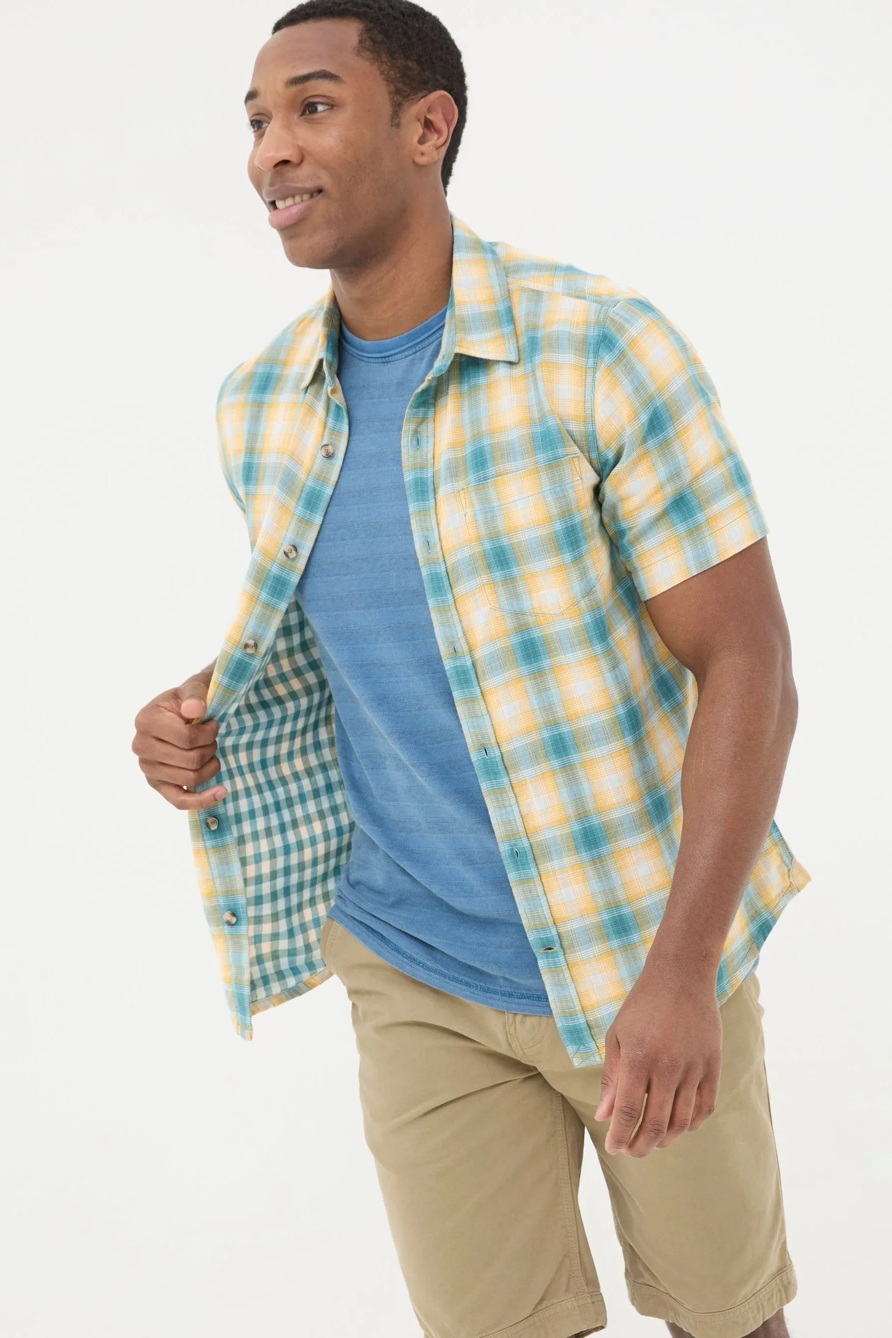 FatFace - Manica corta Chatley - Camicia A quadri a righe