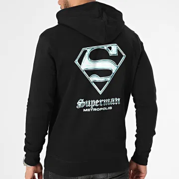 Felpa con cappuccio Superman Logo Nero