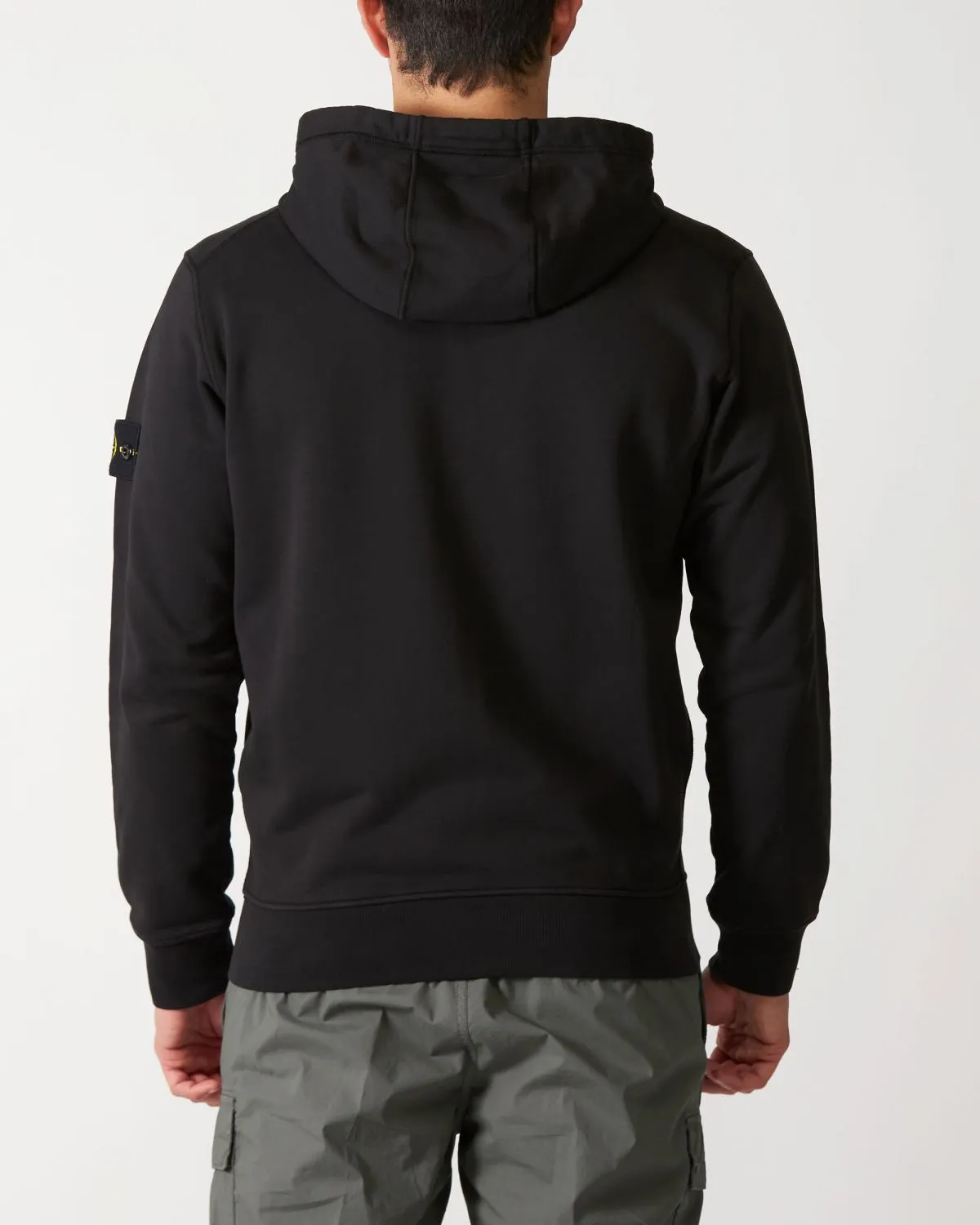 Felpa con zip e cappuccio nero