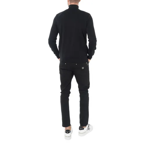 Felpa con zip Philipp Plein Hexagon nera