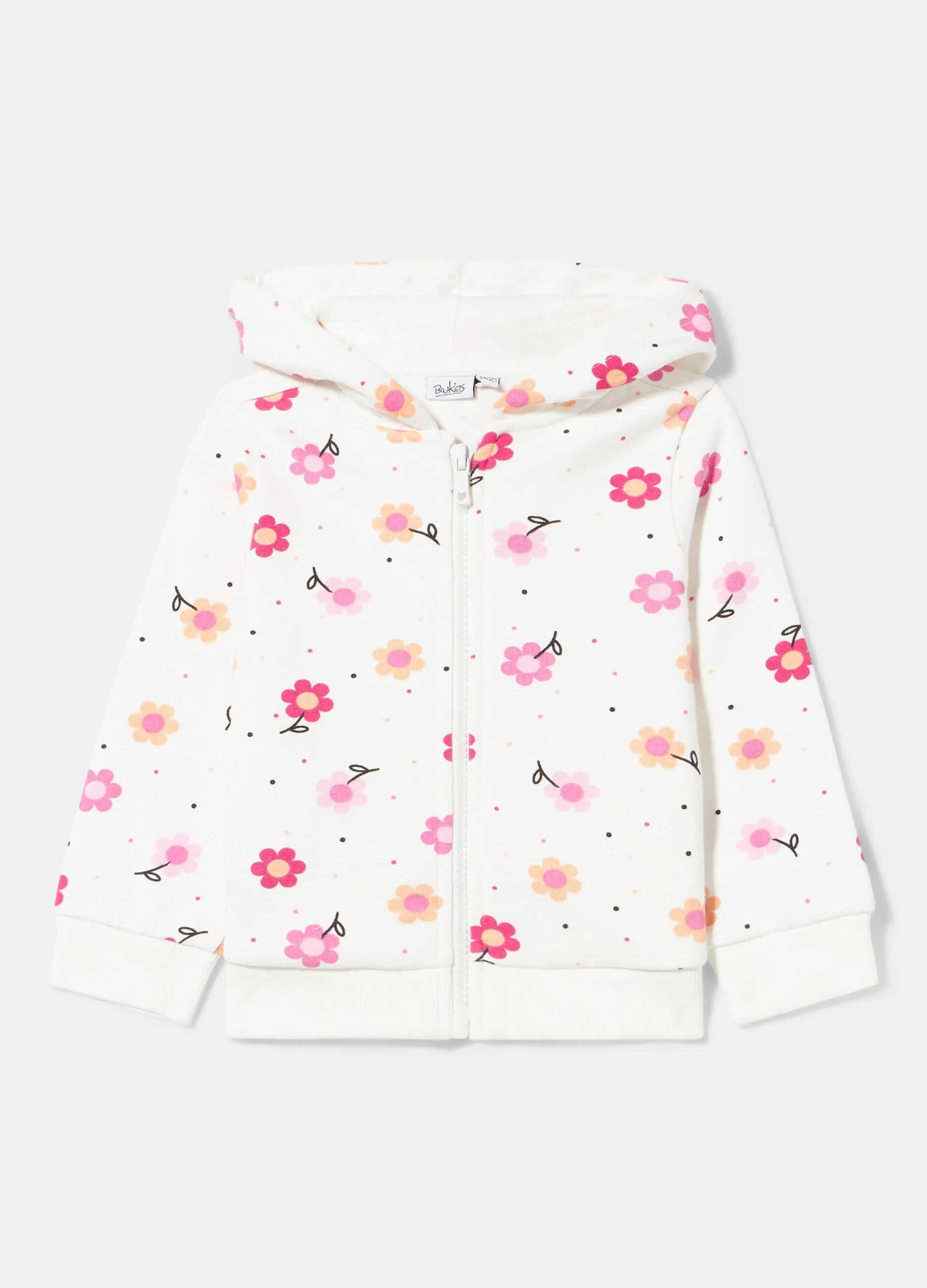 Felpa full zip con cappuccio neonata
