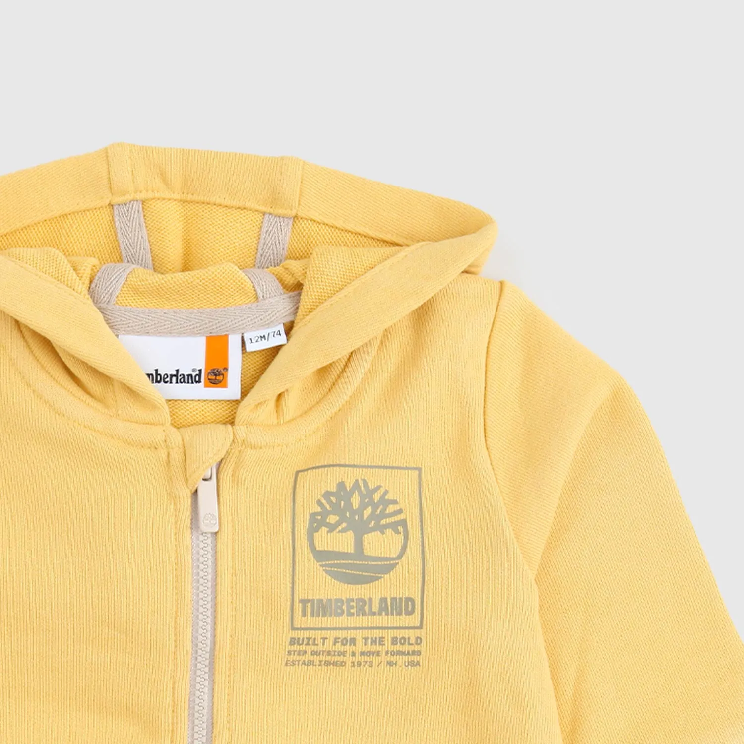 Felpa Gialla Bambino Con Zip
