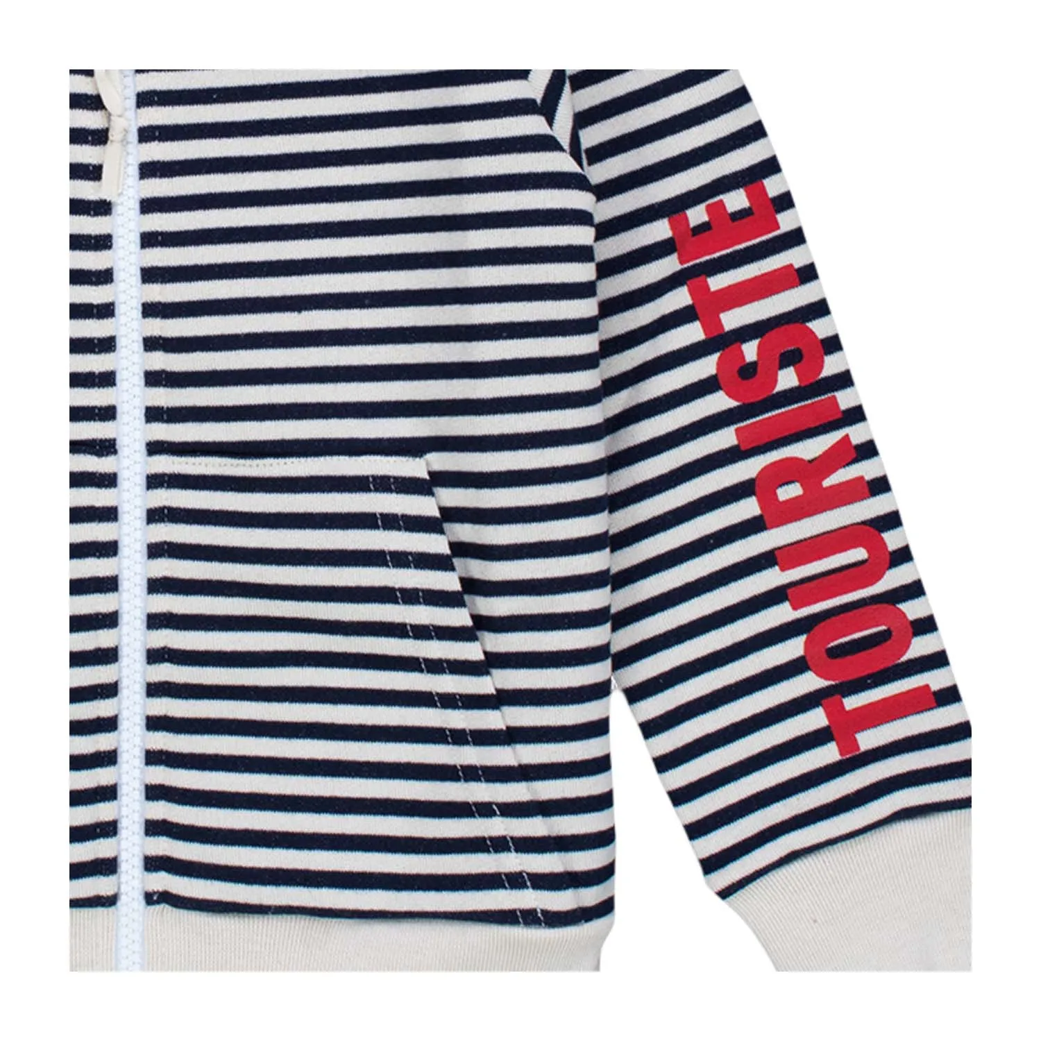 Felpa Hoodie A Righe Bambina