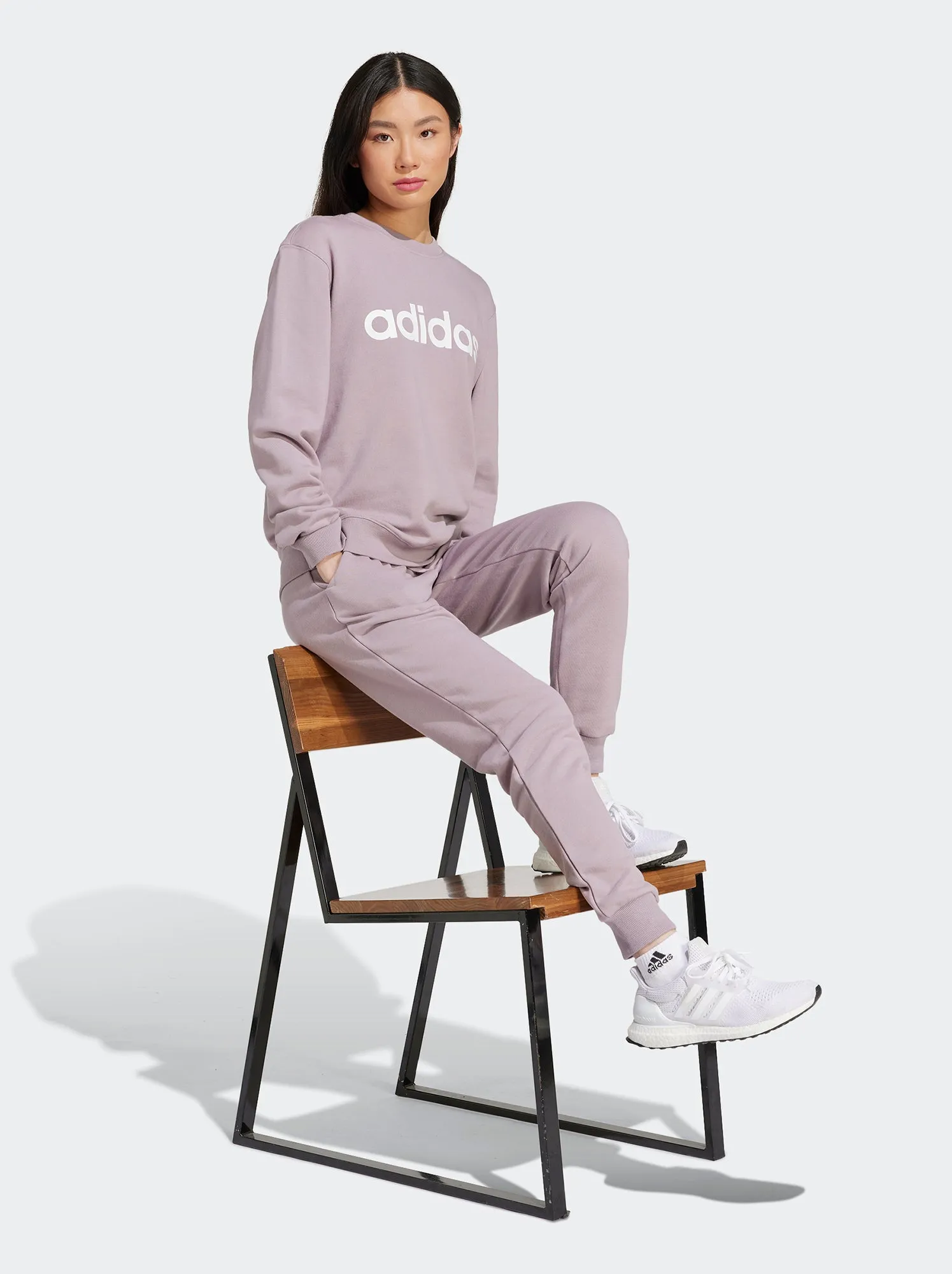 Felpa in tessuto felpato 'adidas' - ROSA