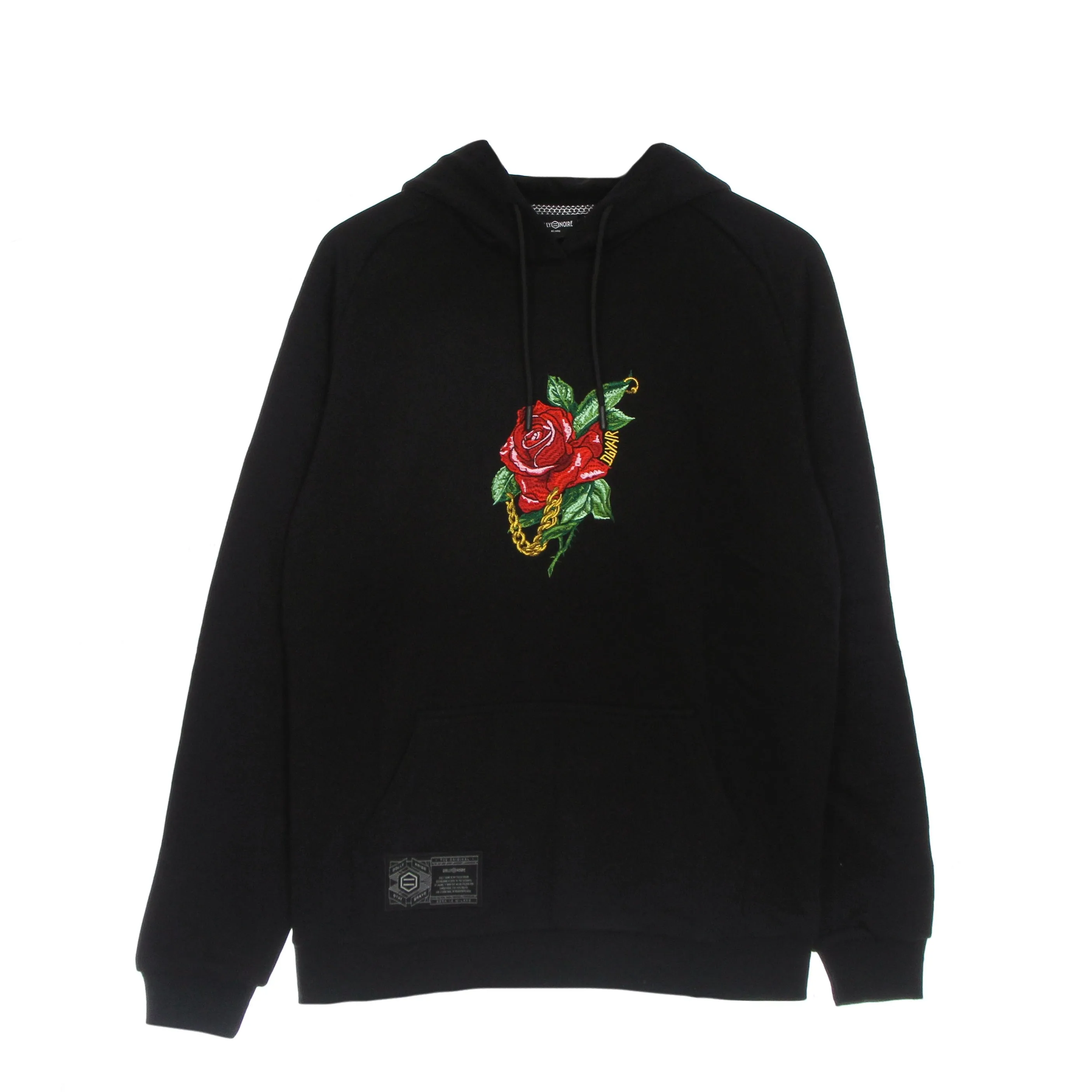 Felpa Leggera Cappuccio Uomo Rosa Hoodie Black