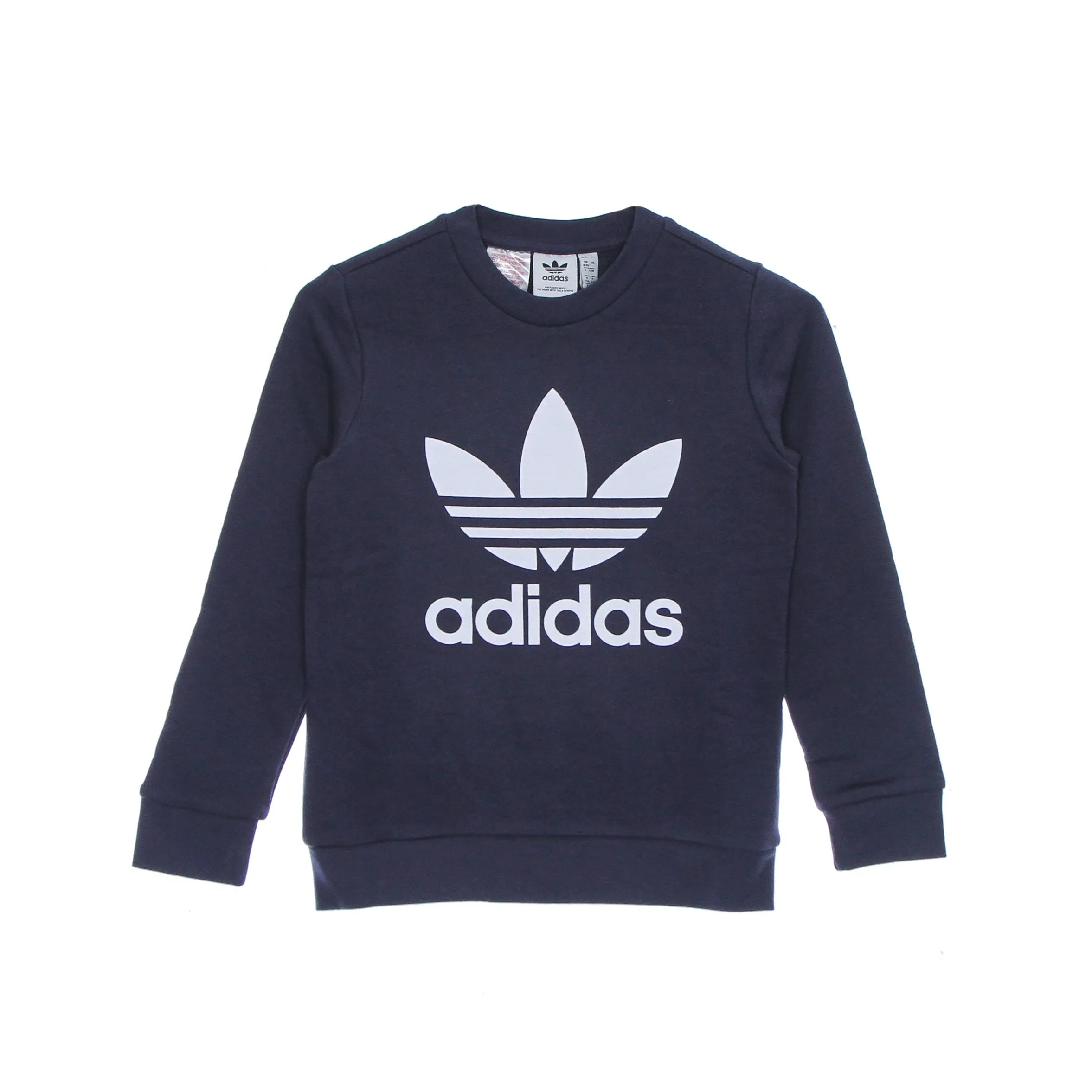 Felpa Leggera Girocollo Ragazzo Trefoil Crew Shadow Navy/white