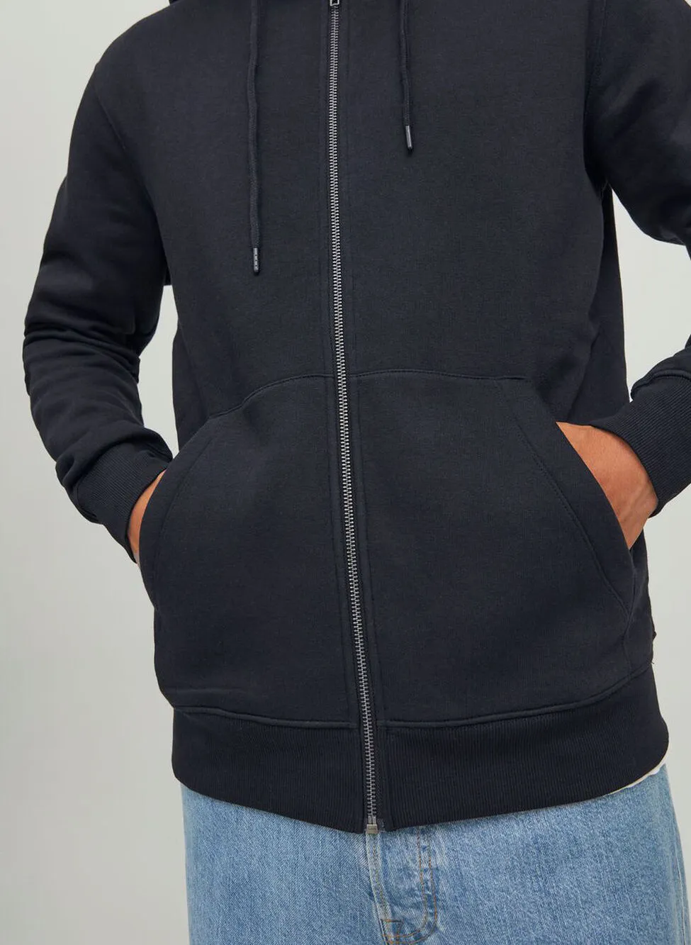 felpa star basic full zip con cappuccio