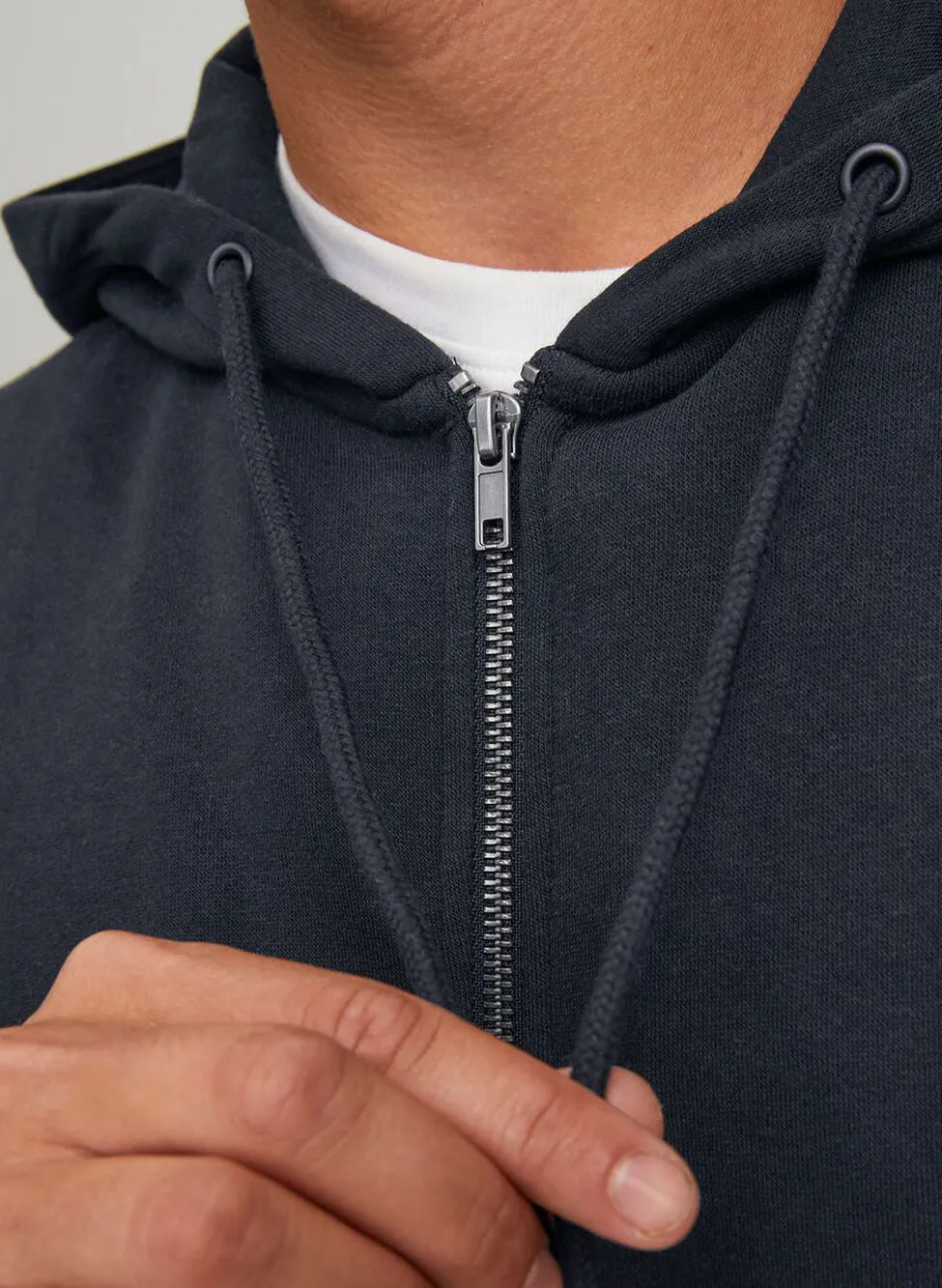 felpa star basic full zip con cappuccio