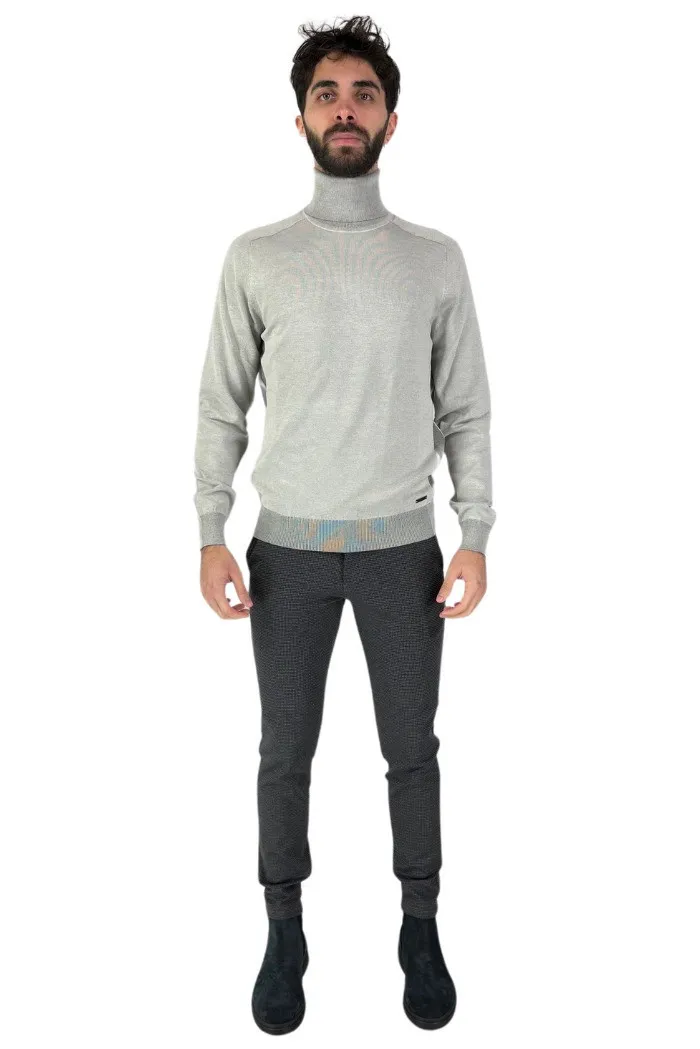 Fifty Four pantalone chino in poliviscosa a microfantasia Grumptb70