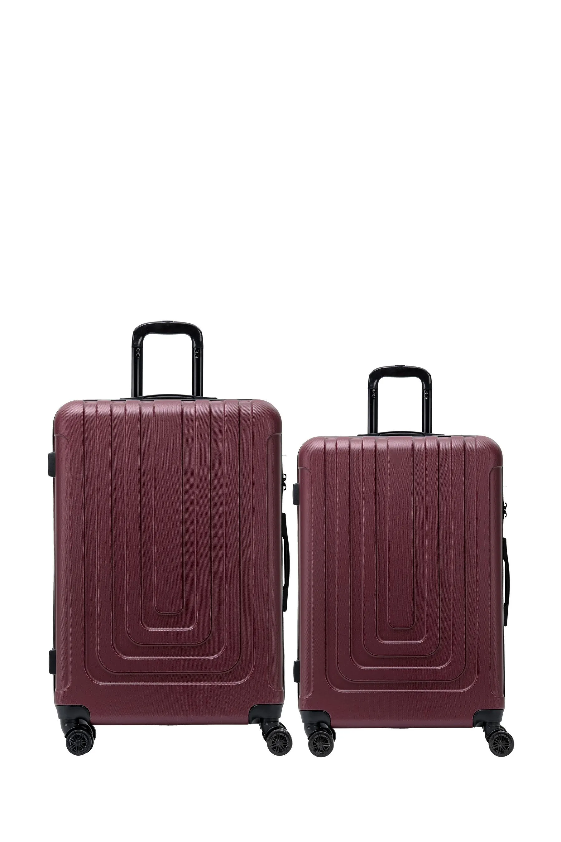 Flight Knight - Marrone media A quadri a palloncino piccola - Set da 2 valigie da viaggio