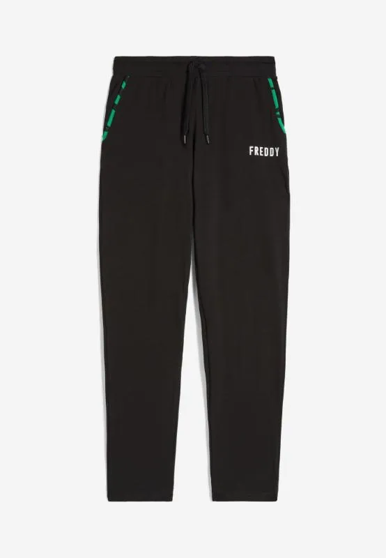 Freddy Pantaloni slim fit in jersey con dettagli zebrati W