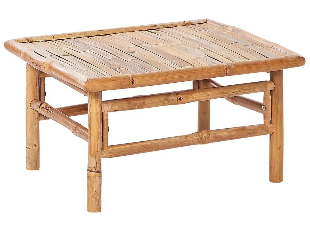 Garden Lounge Set with Table 4 Seater CERRETO Bamboo Wood Taupe