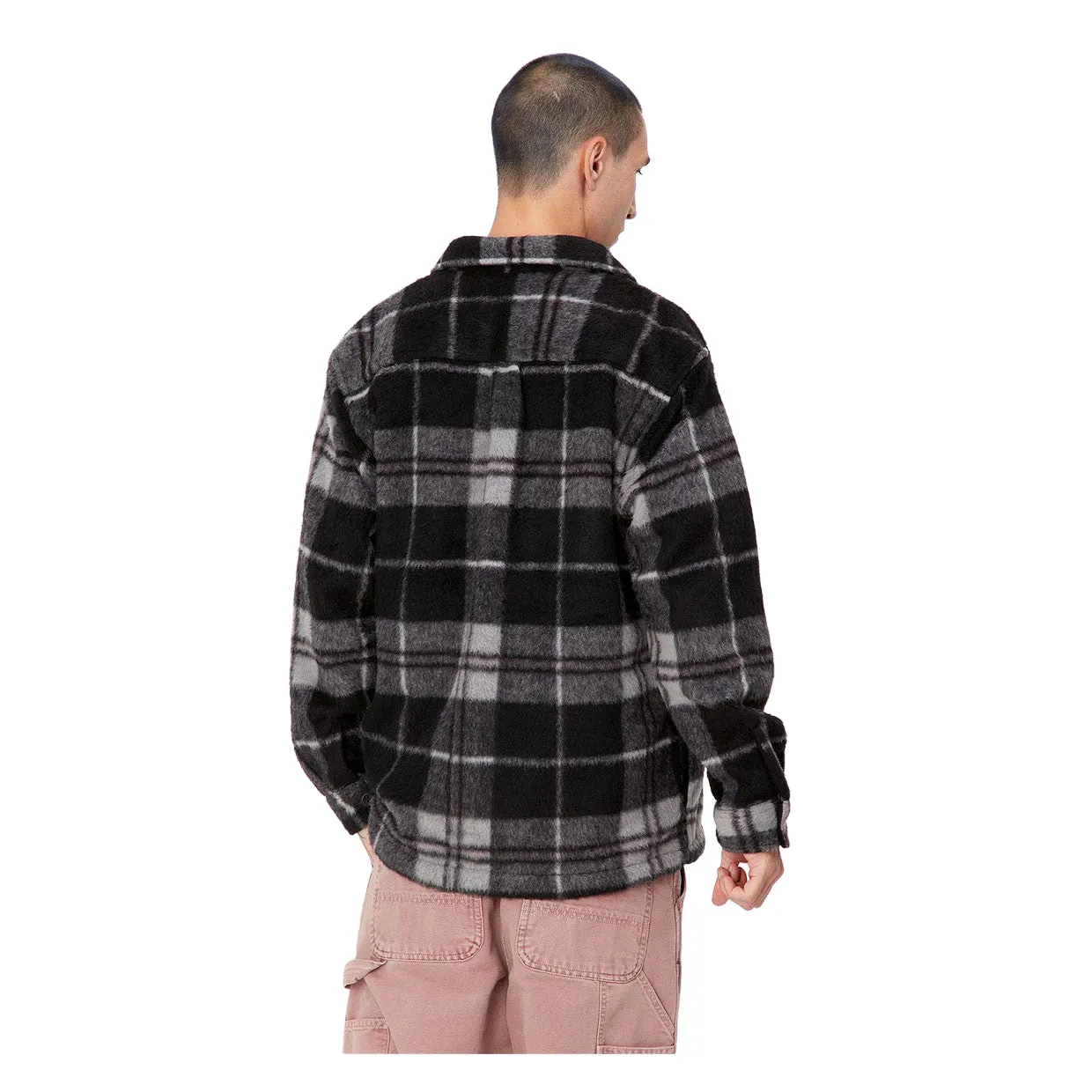 Giacca-Camicia Uomo Carhartt Manning Shirt Jac Nero / Grigio