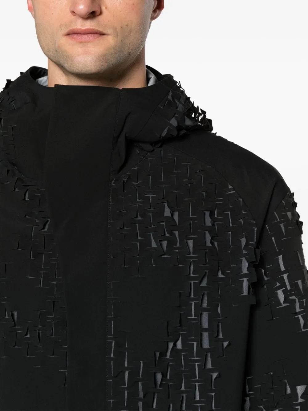 Giacca con cappuccio Morphogens in nero - uomo