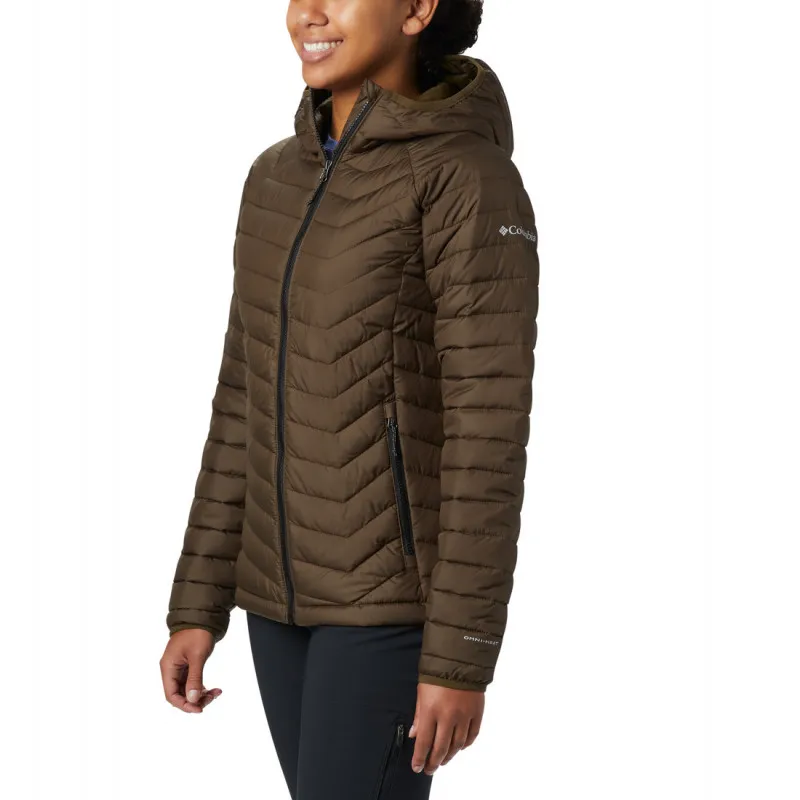 Giacca con cappuccio Powder Lite Columbia (verde oliva) Donna