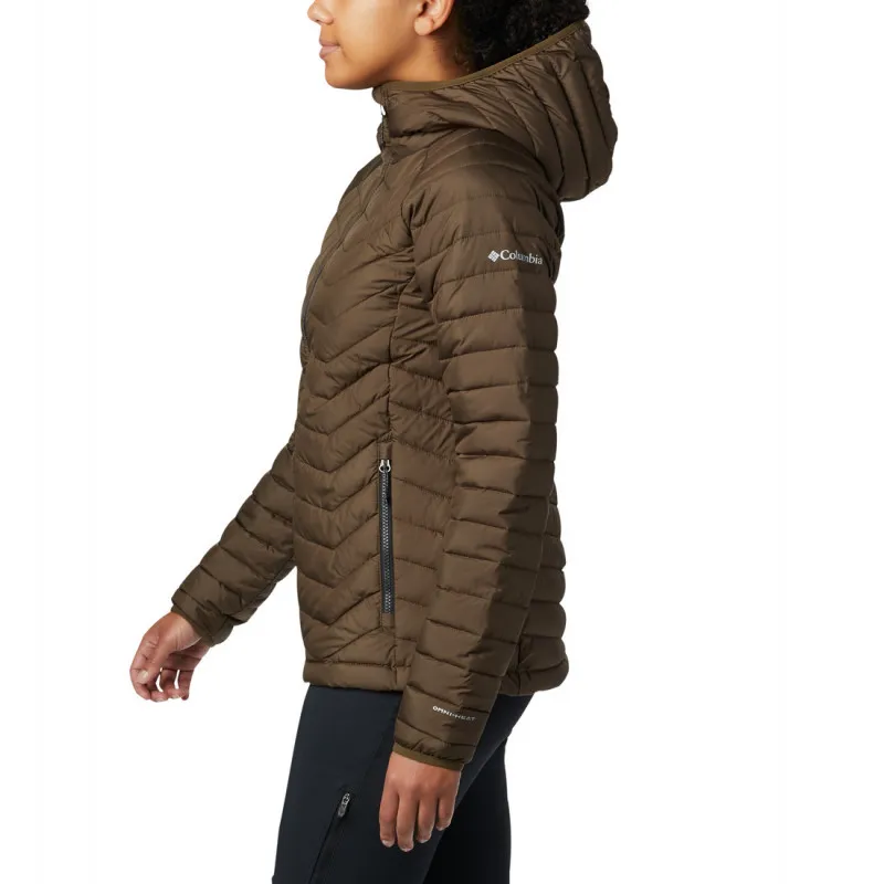 Giacca con cappuccio Powder Lite Columbia (verde oliva) Donna