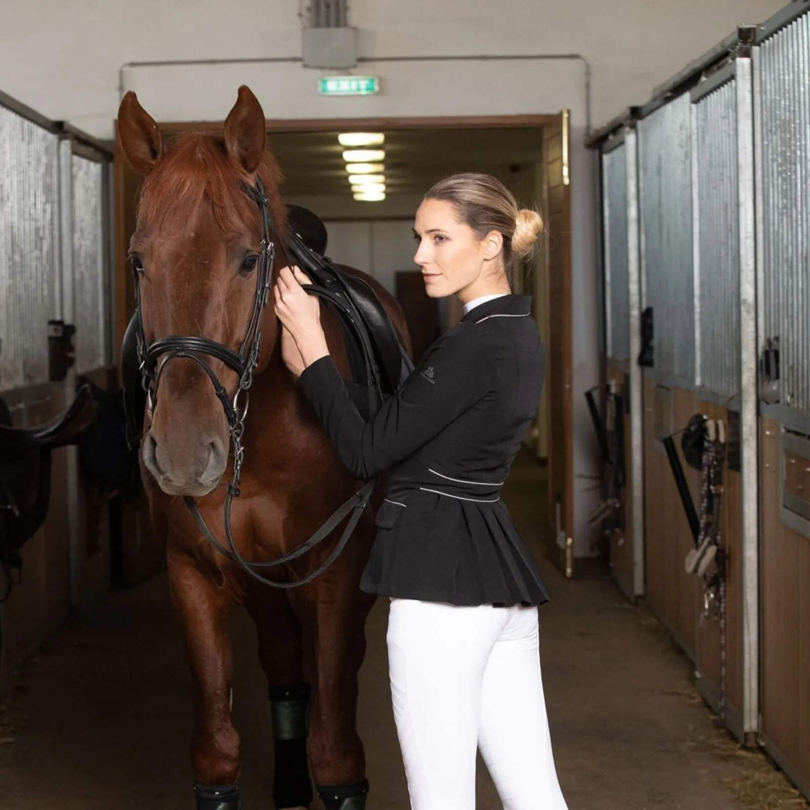 Giacca da gara Cavalliera Equitazione Softshell Crystal Purezza