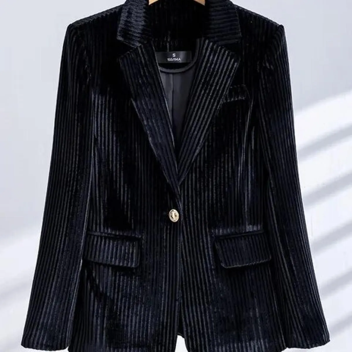 Giacca formale da donna a maniche lunghe a maniche lunghe da donna verde nero rosso blu alla moda per l'autunno invernale