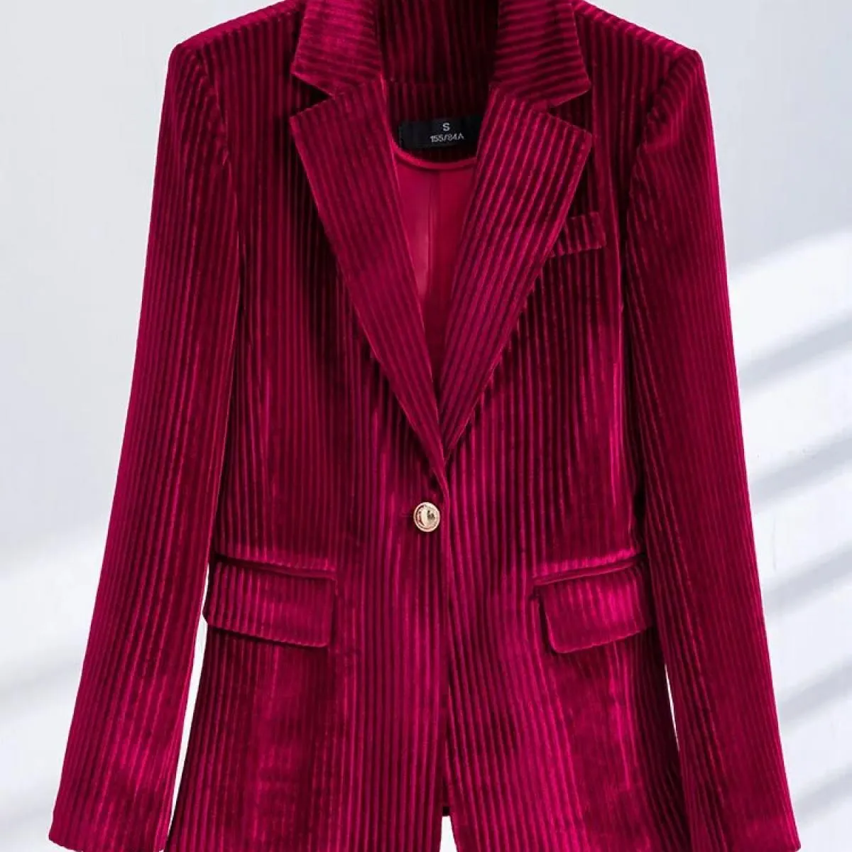 Giacca formale da donna a maniche lunghe a maniche lunghe da donna verde nero rosso blu alla moda per l'autunno invernale