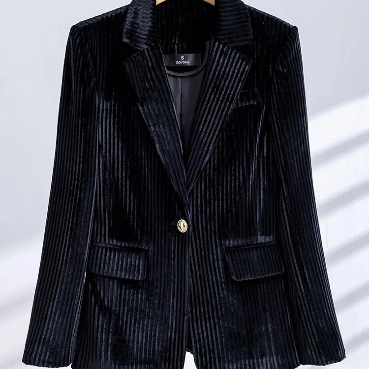 Giacca formale da donna a maniche lunghe a maniche lunghe da donna verde nero rosso blu alla moda per l'autunno invernale