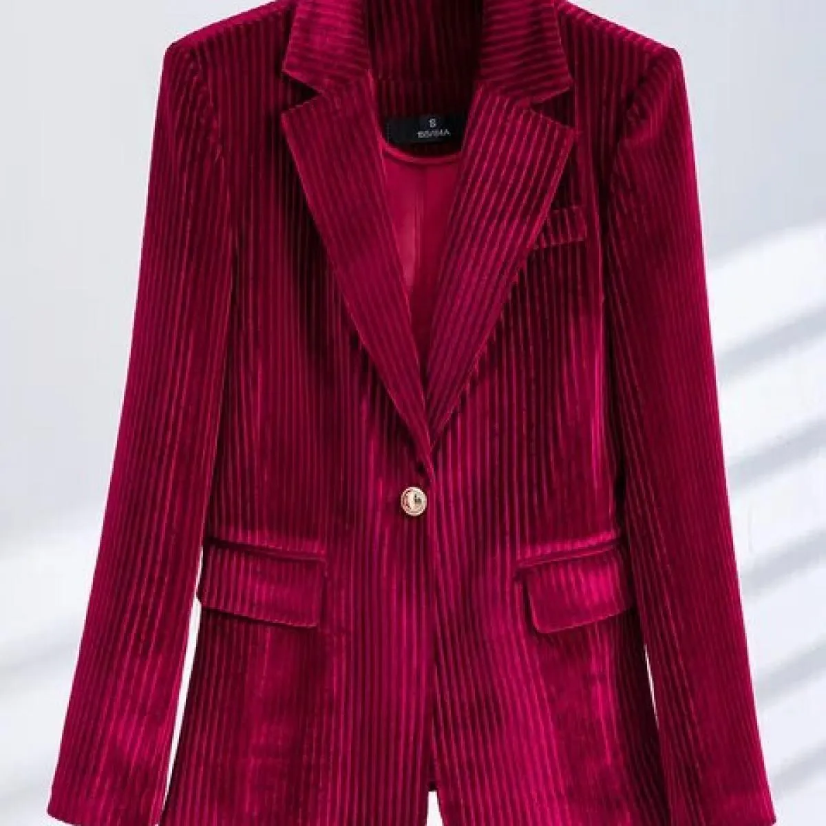 Giacca formale da donna a maniche lunghe a maniche lunghe da donna verde nero rosso blu alla moda per l'autunno invernale