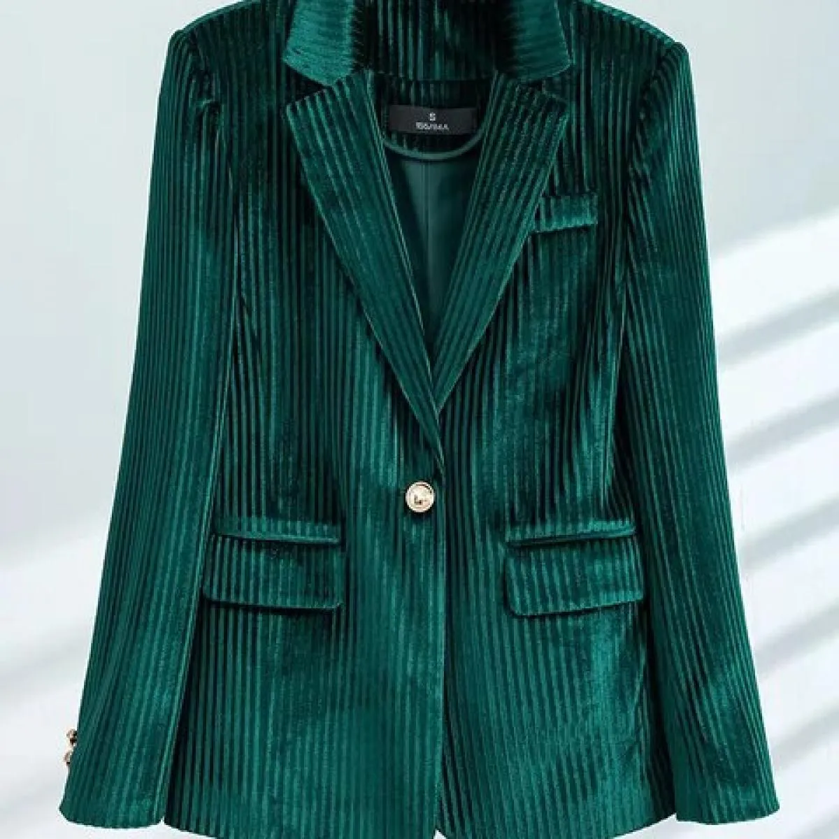 Giacca formale da donna a maniche lunghe a maniche lunghe da donna verde nero rosso blu alla moda per l'autunno invernale