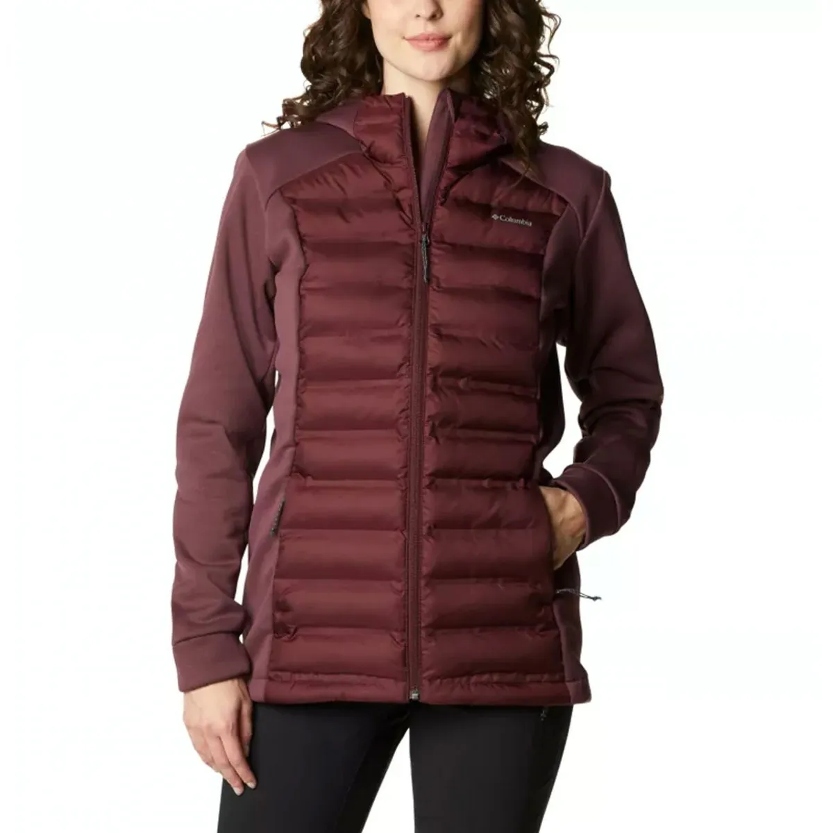 Giacca imbottita con cappuccio Out-Shield, Bordeaux
