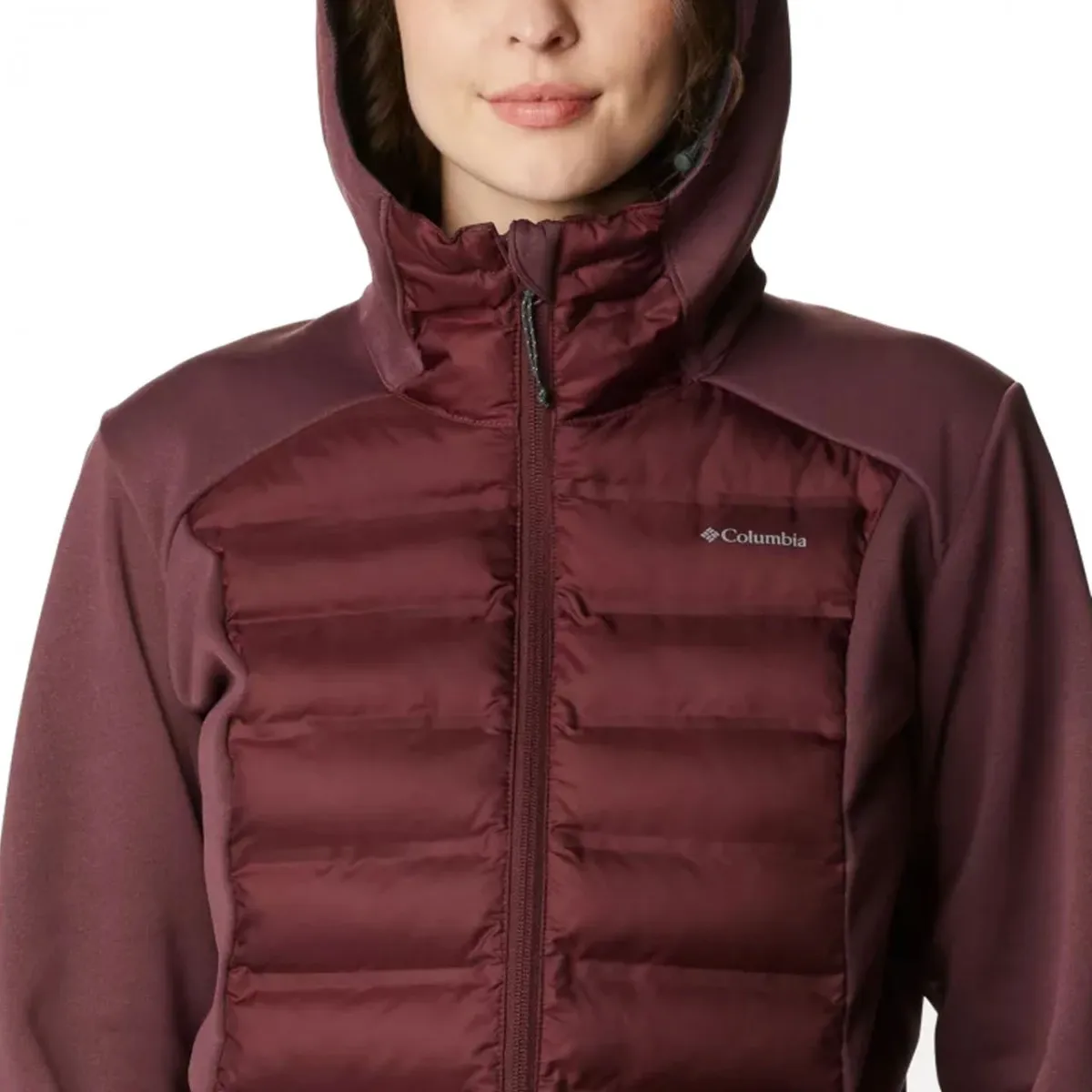 Giacca imbottita con cappuccio Out-Shield, Bordeaux
