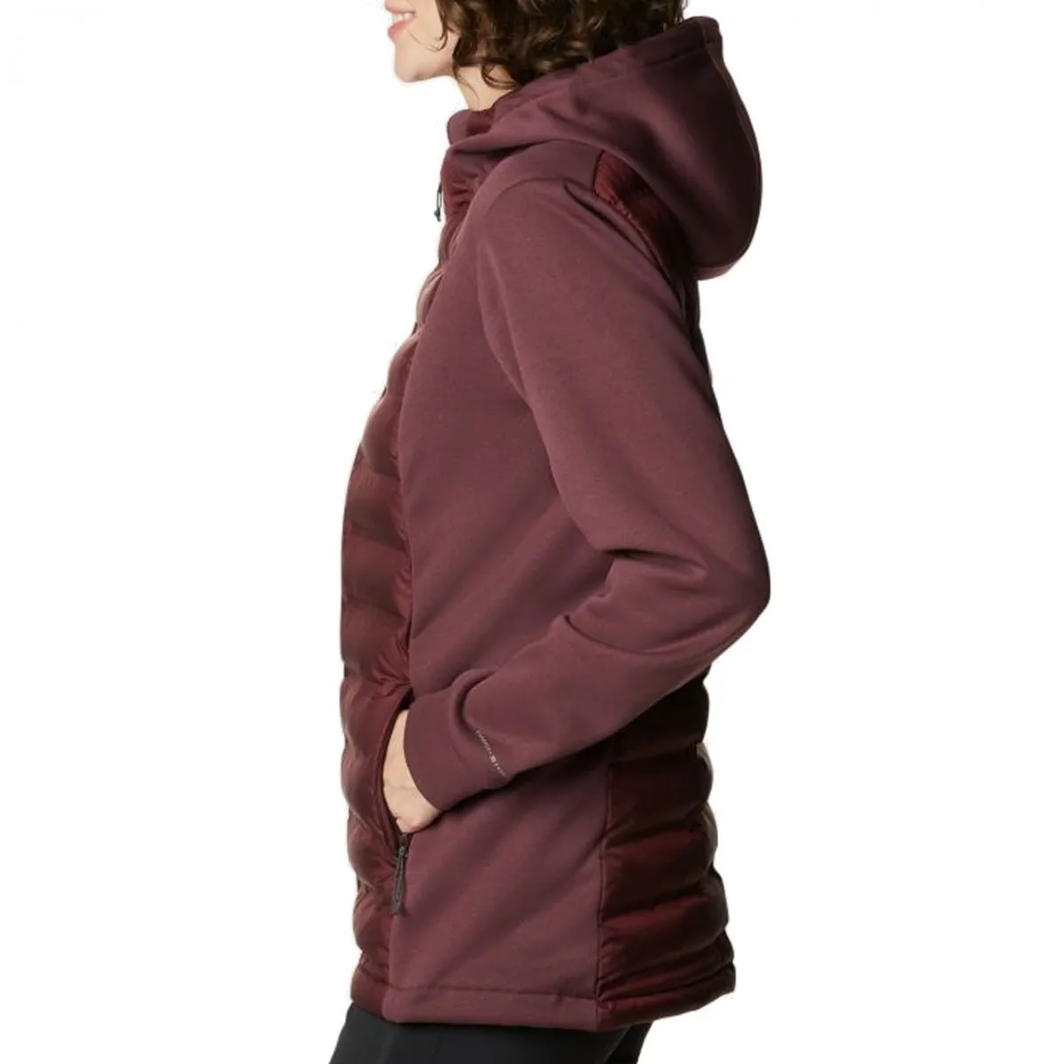 Giacca imbottita con cappuccio Out-Shield, Bordeaux