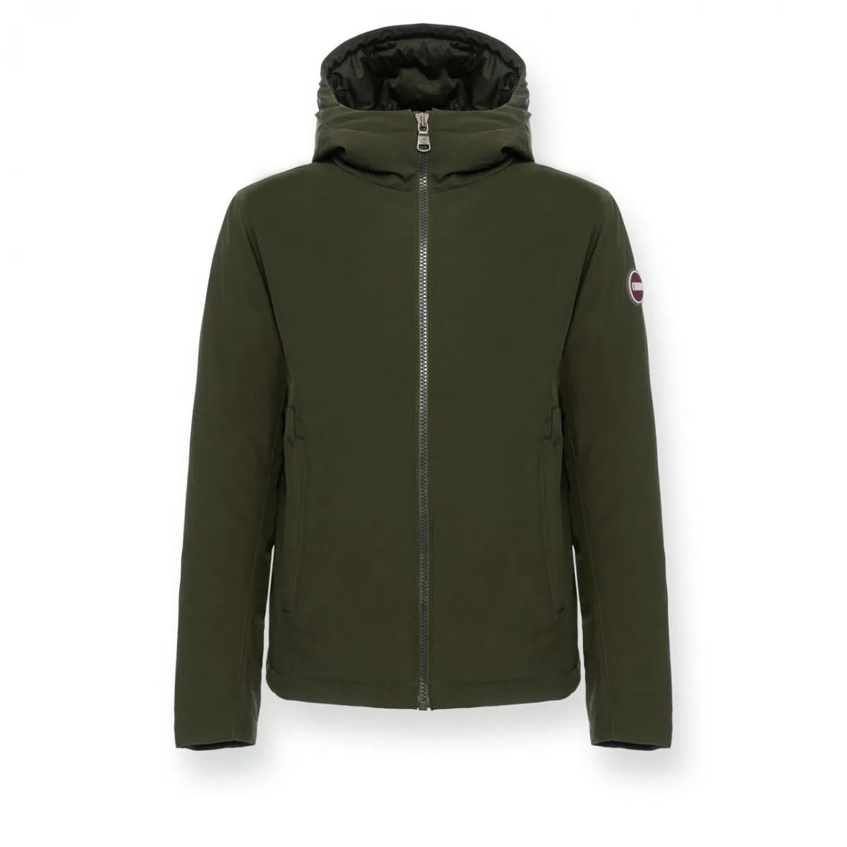 Giacca Imbottita In Softshell Con Cappuccio