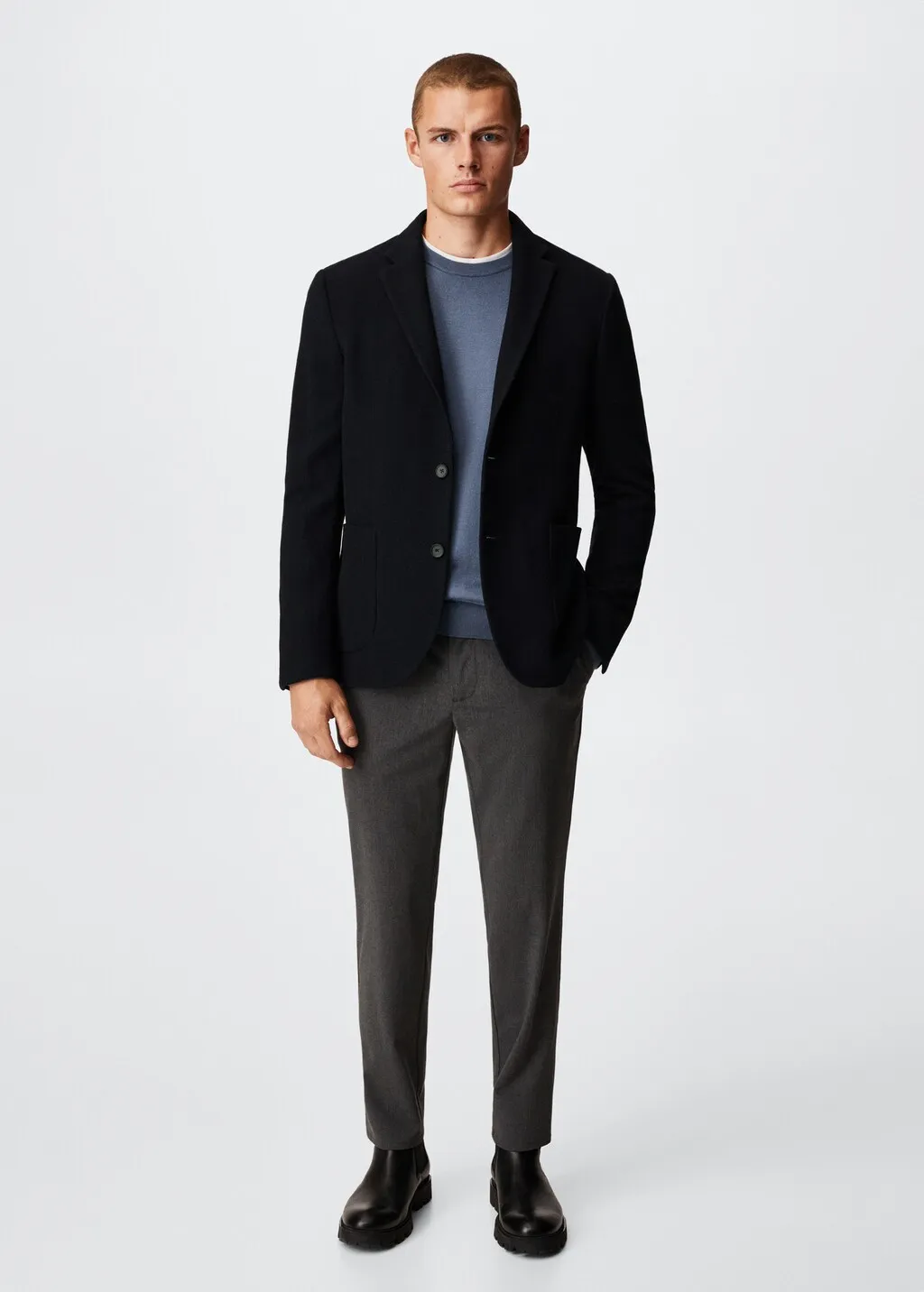 Giacca slim-fit lana