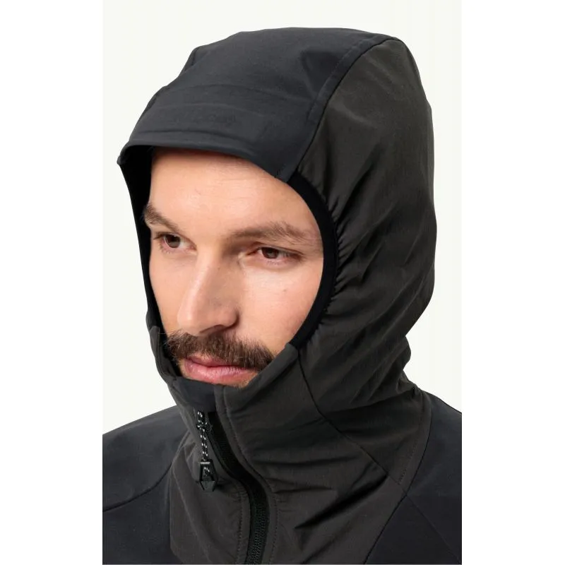 Giacca softshell da uomo JACK WOLSKINS ALPSPITZE HOODY (Phantom)