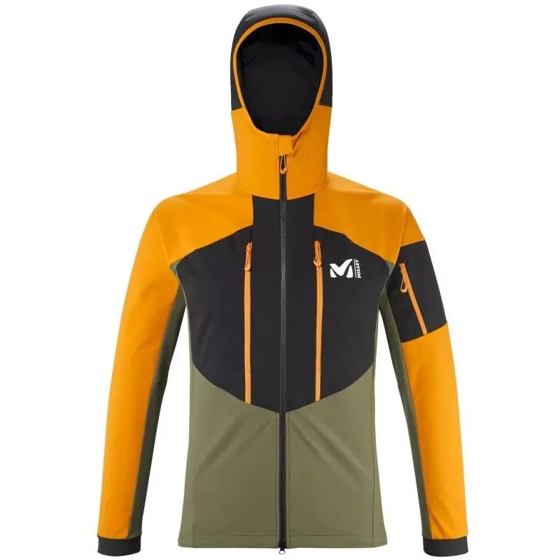 Giacca softshell da uomo Millet White Shield (IVY/MARACUJA)