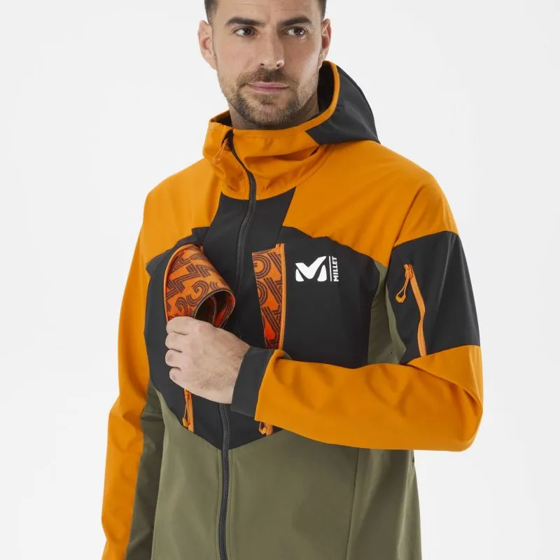 Giacca softshell da uomo Millet White Shield (IVY/MARACUJA)