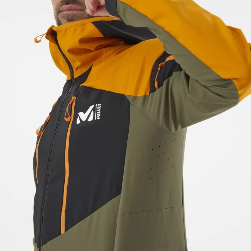 Giacca softshell da uomo Millet White Shield (IVY/MARACUJA)