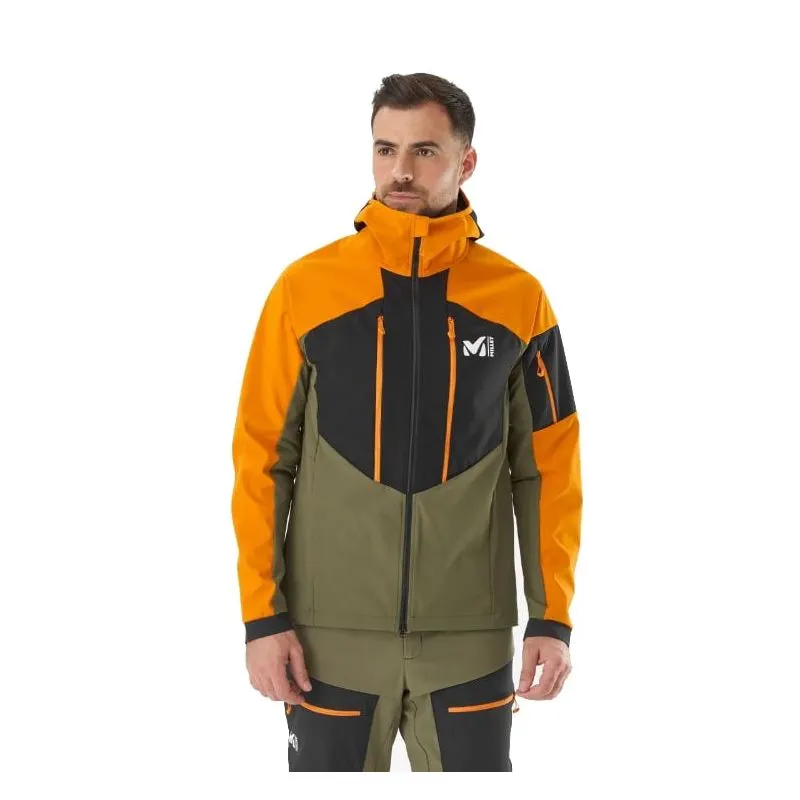 Giacca softshell da uomo Millet White Shield (IVY/MARACUJA)