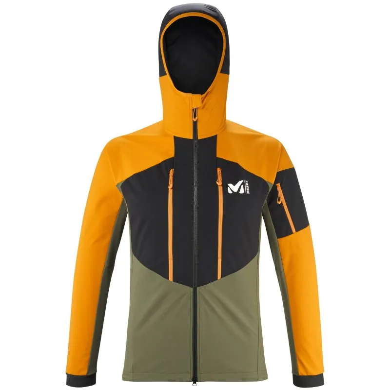 Giacca softshell da uomo Millet White Shield (IVY/MARACUJA)