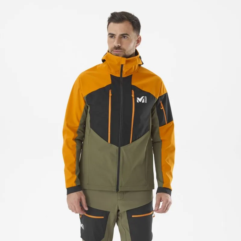 Giacca softshell da uomo Millet White Shield (IVY/MARACUJA)