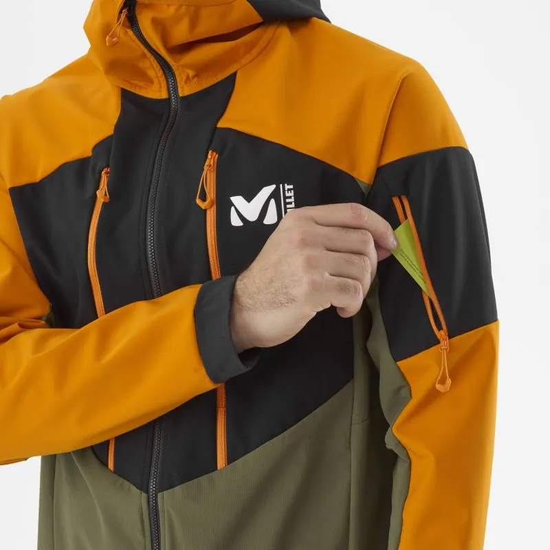 Giacca softshell da uomo Millet White Shield (IVY/MARACUJA)