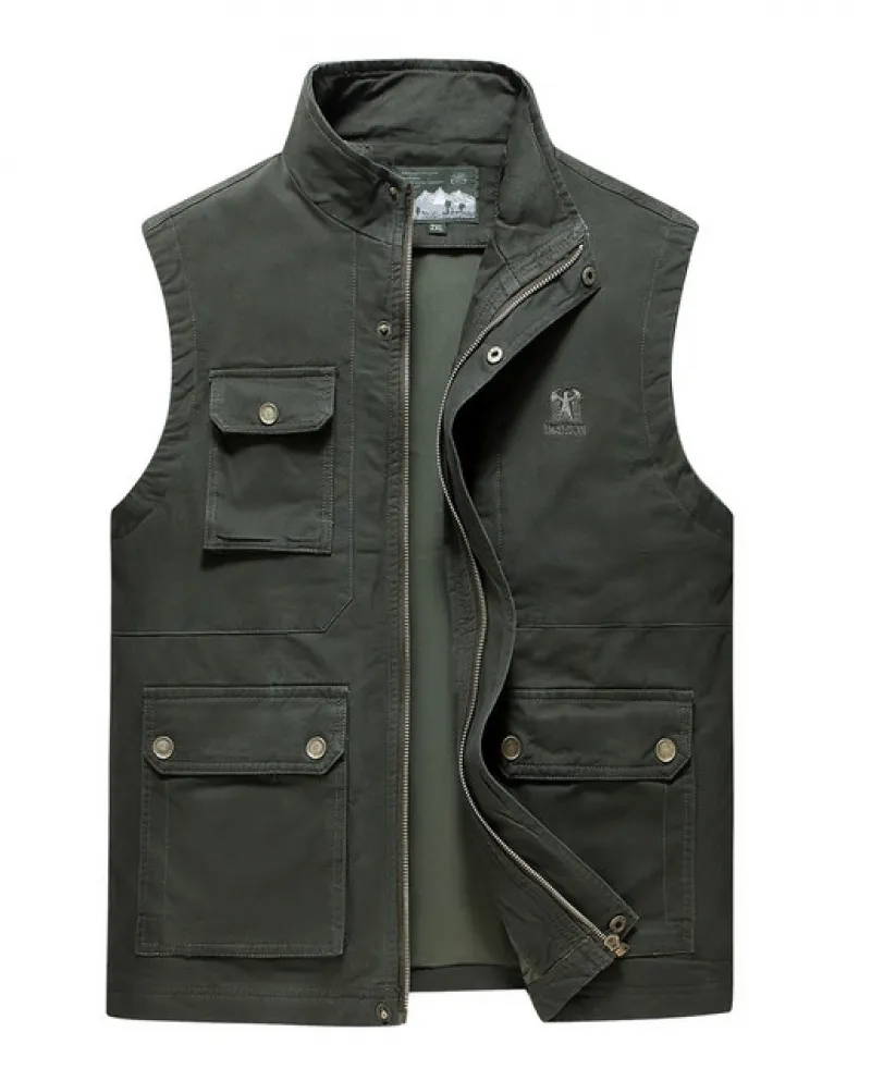 Gilet da uomo L5xl di grandi dimensioni in cotone da uomo Giacche comode senza maniche di alta qualità Homme Classic Tactical Mu
