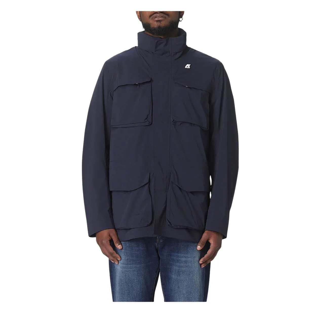 Giubbino K-Way Manphy Stretch Nylon Jersey Blu