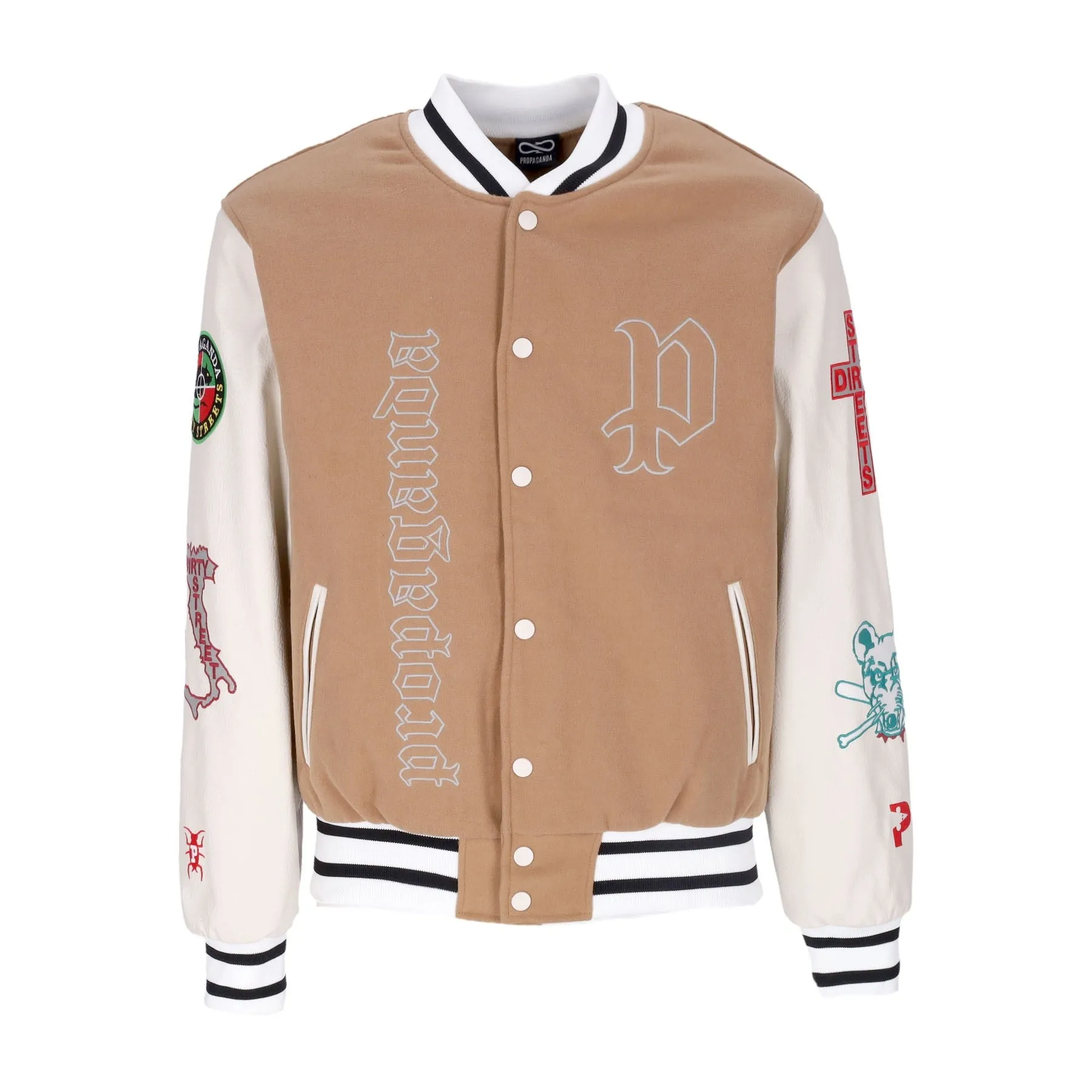 Giubbotto College Uomo Dirty Street College Jacket Camel