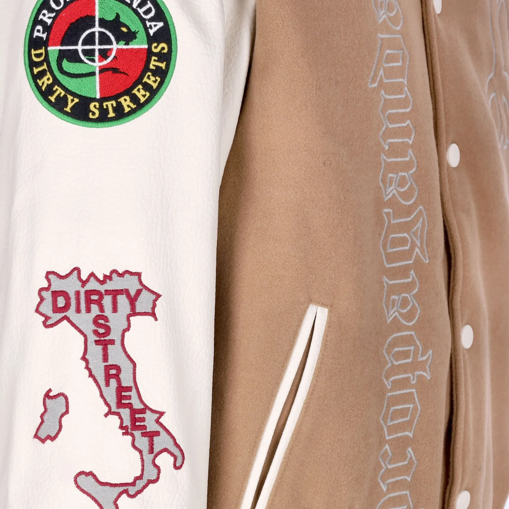 Giubbotto College Uomo Dirty Street College Jacket Camel