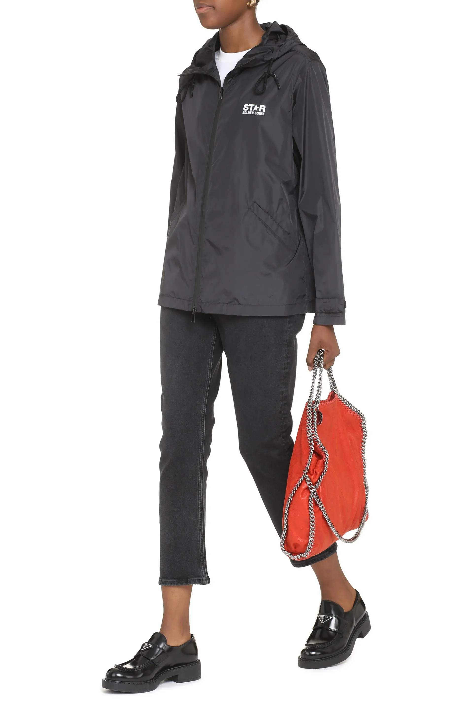 Golden Goose Giacca Daris in tessuto tecnico con zip e cappuccio