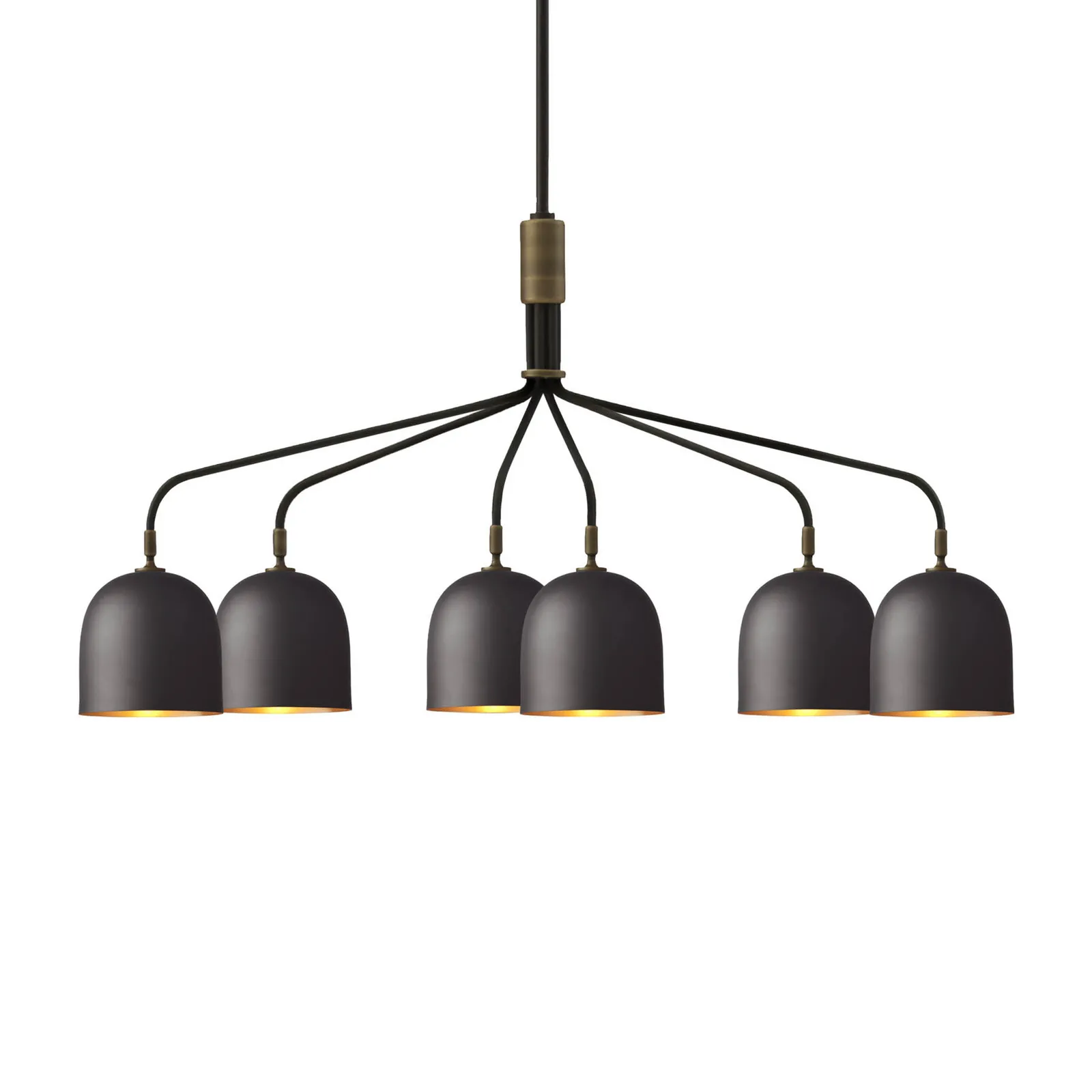 Gubi Lampadario Howard a 6 luci 134x73 cm canna di fucile