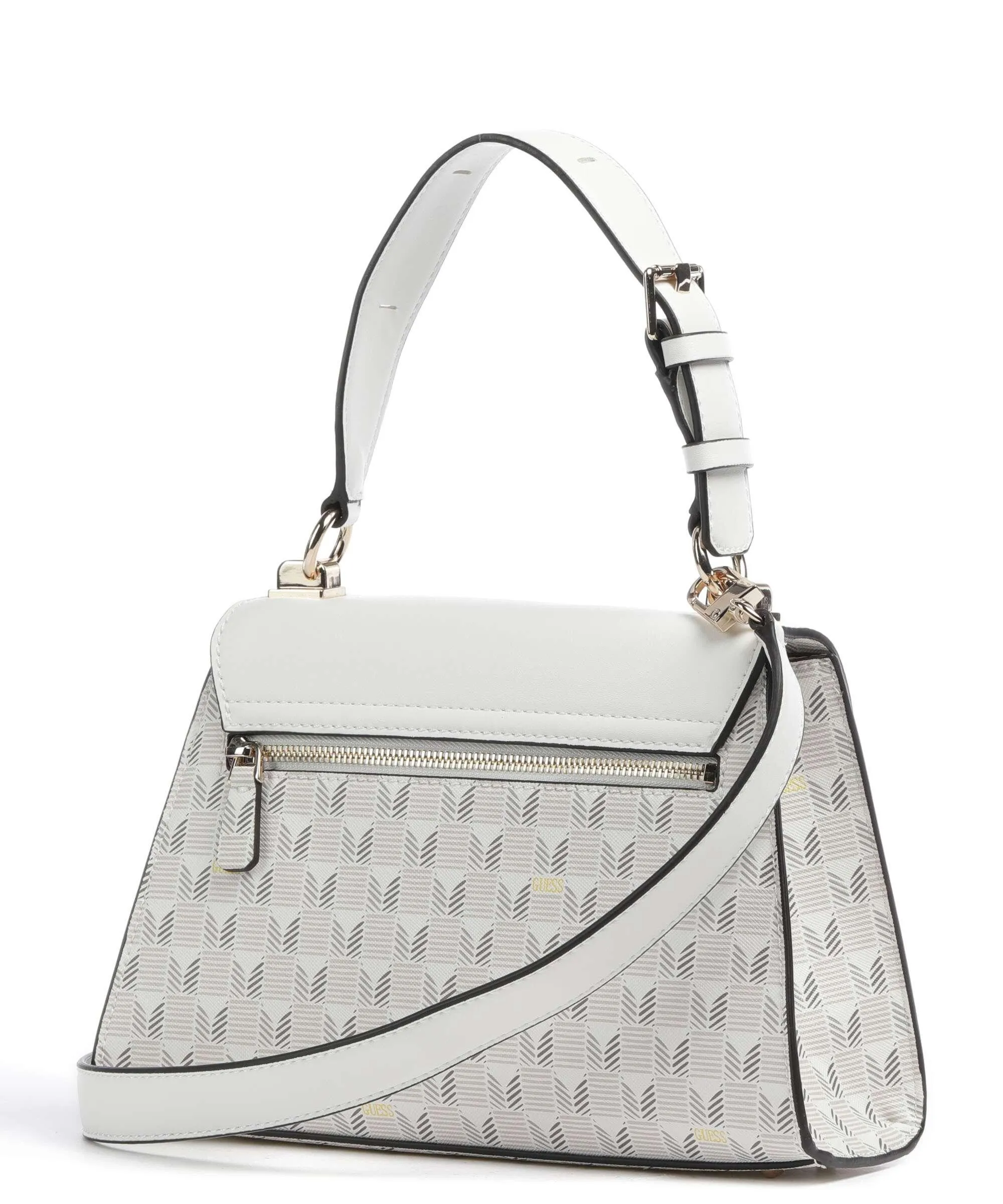  Guess Hallie Borsa a mano pelle sintetica avorio  